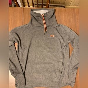 Under Armour Heather Gray Hoodie with Peach Accents